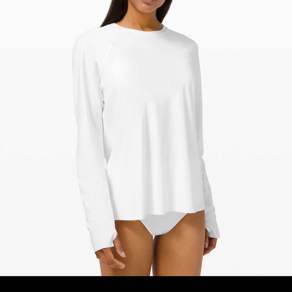 LULULEMON waterside relaxed UV protection long sleeve white